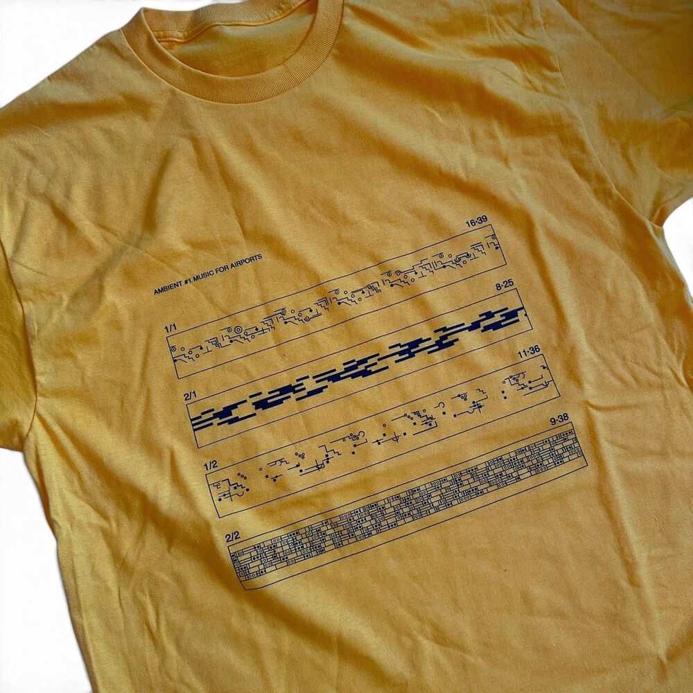 Brian Eno Ambient 1 Music For Airports Graphic T-Shirt Yellow L
